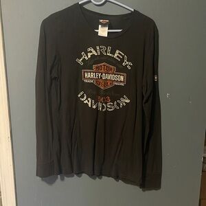 Harley-Davidson Black Long Sleeve Tee with Logo